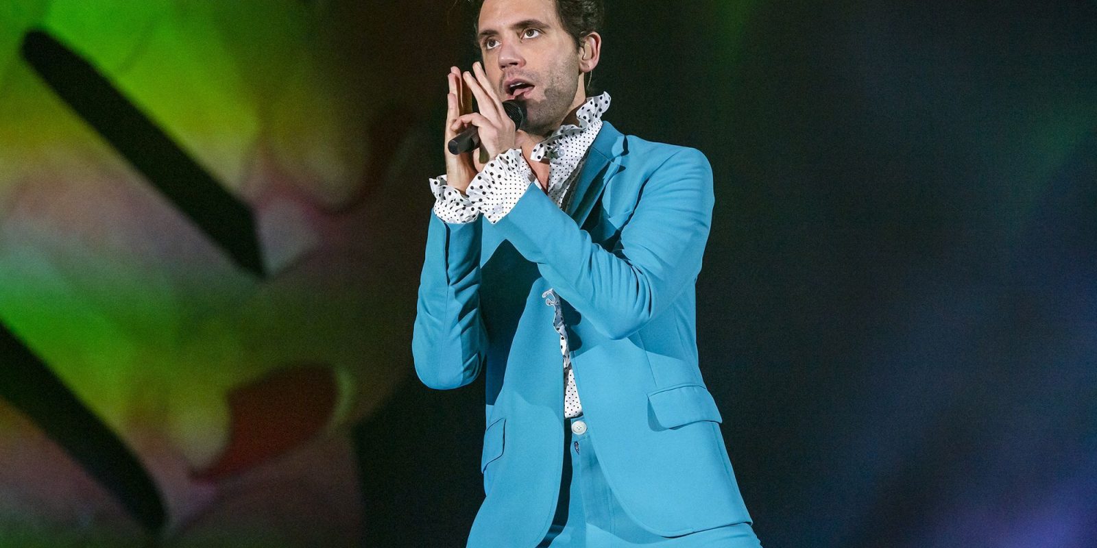 Mika en concert à Padoue en Italie le 1er février 2020.
